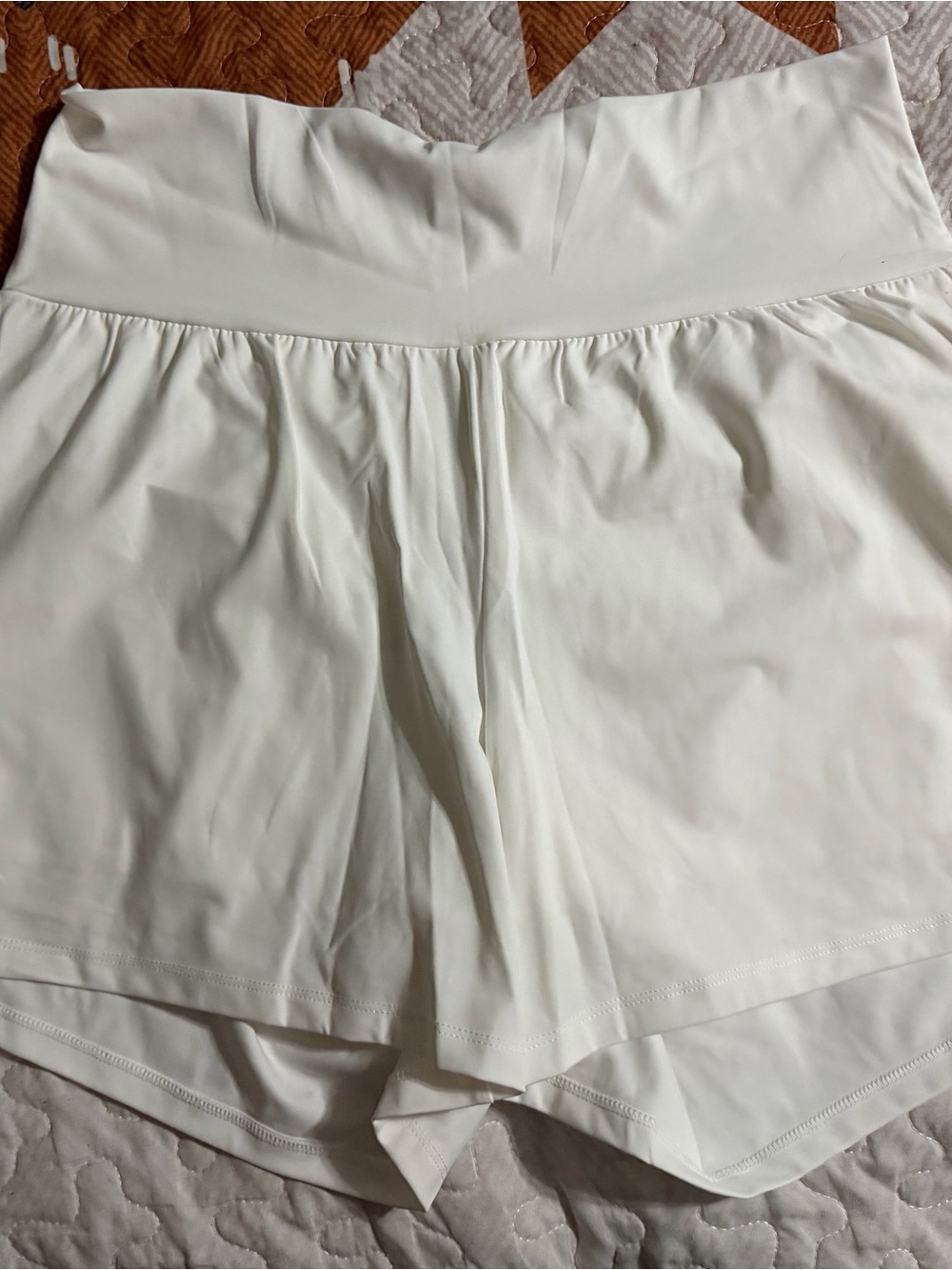 White High-Waist Athletic Shorts HALARA